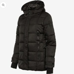 Steve Madden black Hooded Puffer Jacket NWOT